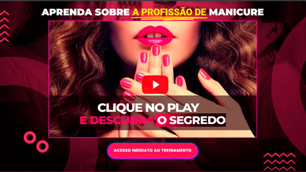 Página de venda Profissão Manicure